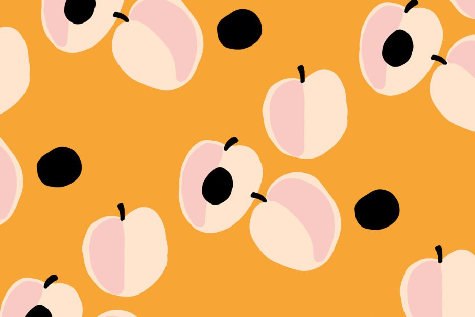 Peach-jenni-koho-illustration-pattern